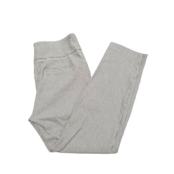 Soho Apparel Ankle Length Pull On Pants Medium Stretch Black/Gold Houndstooth Wo - Picture 1 of 7